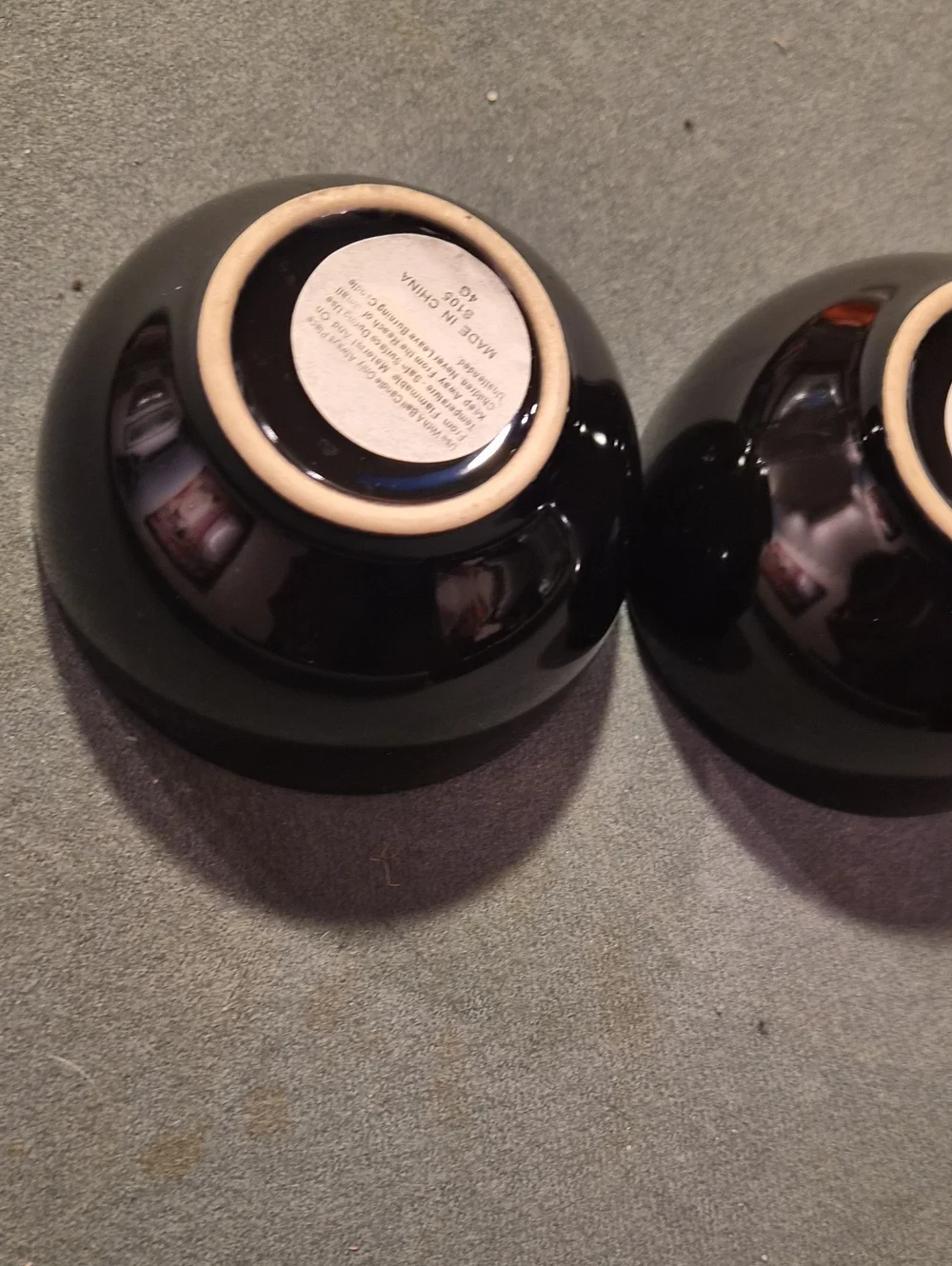 2 black and white tea light candle cups